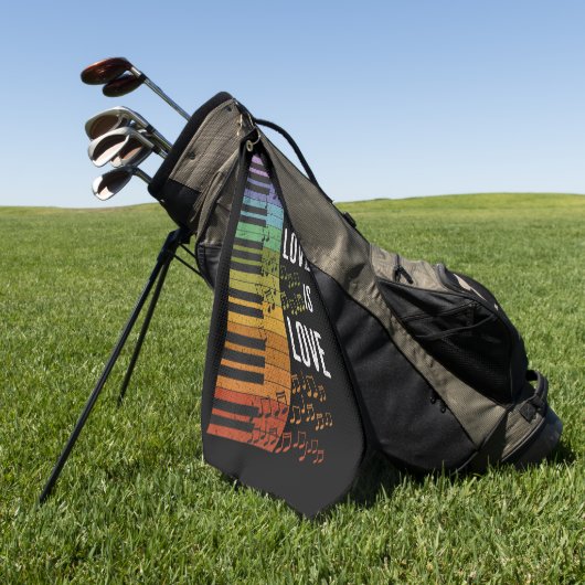Regenboogpiano Golfhanddoek (Groen)