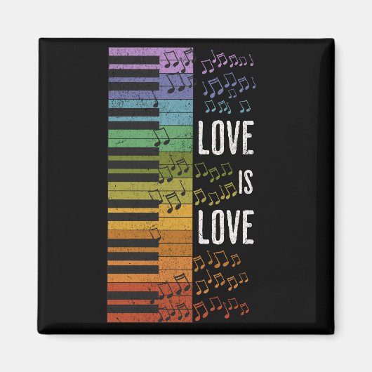 Regenboogpiano Magneet (Voorkant)
