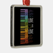 Regenboogpiano Metalen Ornament (Rechts)