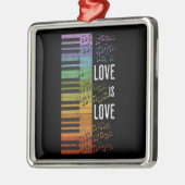 Regenboogpiano Metalen Ornament (Links)