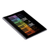 Regenboogpiano Notitieboek (Rechterzijde)