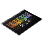 Regenboogpiano Notitieboek (Linkerzijde)