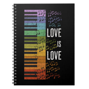 Regenboogpiano Notitieboek
