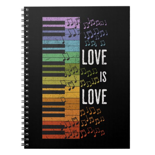 Regenboogpiano Notitieboek (Voorkant)