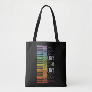 Regenboogpiano Tote Bag