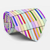 Regenboogpianotie Stropdas (Opgerold)
