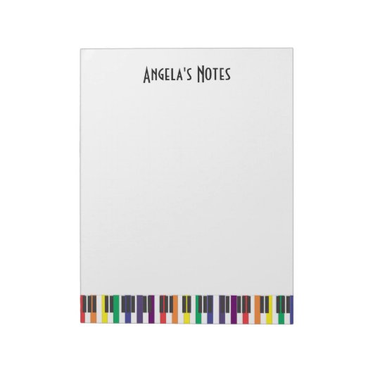 Regenboogpianotoetsen Notitieblok (Linkerzijde)