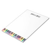 Regenboogpianotoetsen Notitieblok (Schuin)
