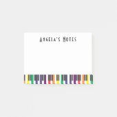 Regenboogpianotoetsen Post-it® Notes (Voorkant)