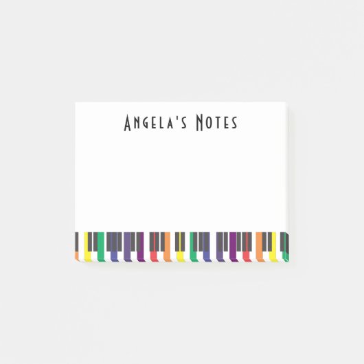 Regenboogpianotoetsen Post-it® Notes (Voorkant)