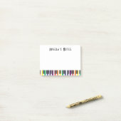 Regenboogpianotoetsen Post-it® Notes (Op bureau)