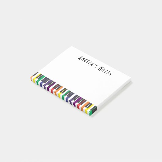 Regenboogpianotoetsen Post-it® Notes (Schuin)