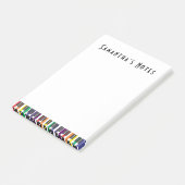 Regenboogpianotoetsen, Verticaal Post-it® Notes (Schuin)
