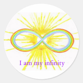 regenboogpijl ronde sticker