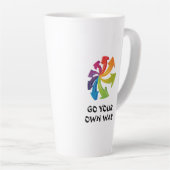 Regenboogpijlen - Ga op eigen weg Latte Mok (Rechterhoek)