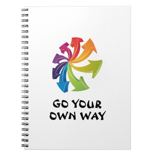 Regenboogpijlen - Ga op eigen weg Notitieboek (Voorkant)
