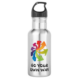 Regenboogpijlen - Ga op eigen weg Waterfles
