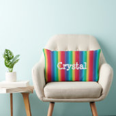 Regenboogpiloot met naam kussen (Stoel)