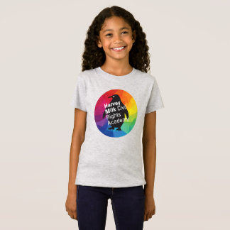 Regenboogpinguïn - Kind-, dunne, grijze T-shirt