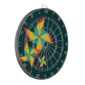 regenboogpinrad dartbord (Voorkant Links)