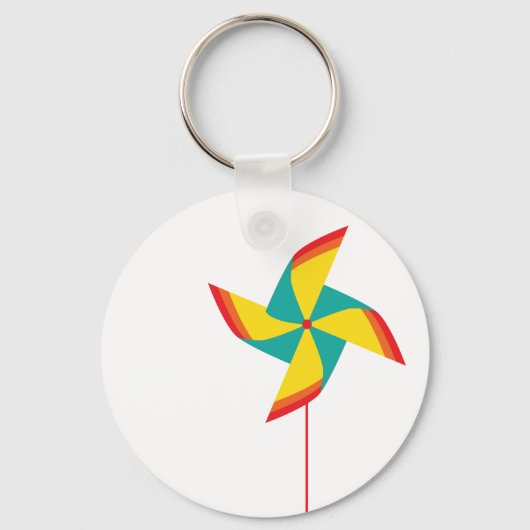 regenboogpinrad sleutelhanger (Voorkant)