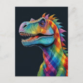 regenboogplaagdinosaurus briefkaart (Voorkant)