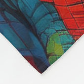 regenboogplaagdinosaurus fleece deken (Hoek)