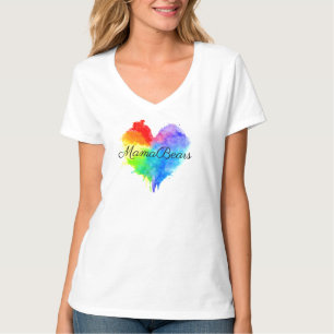 Regenboogplaat V Neck T Shirt