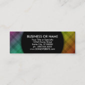 Regenboogplaid QR-code Mini Visitekaartje (Achterkant)