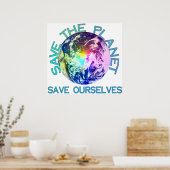 Regenboogplanet Poster (Keuken)