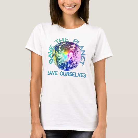 Regenboogplanet T-shirt (Voorkant)