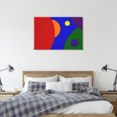 Regenboogplanken Canvas Afdruk (Insitu (Slaapkamer))