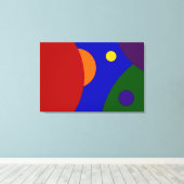 Regenboogplanken Canvas Afdruk (Insitu (Houten vloer))