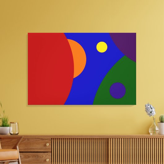 Regenboogplanken Canvas Afdruk (Insitu (Woonkamer))