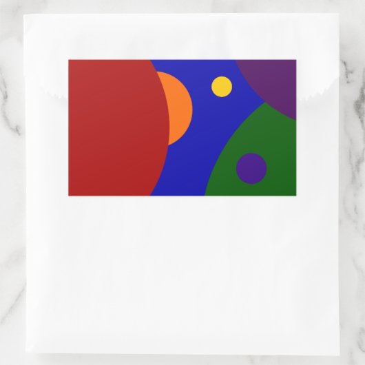 Regenboogplanken Rechthoekige Sticker (Tas)