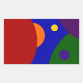 Regenboogplanken Rechthoekige Sticker (Voorkant)