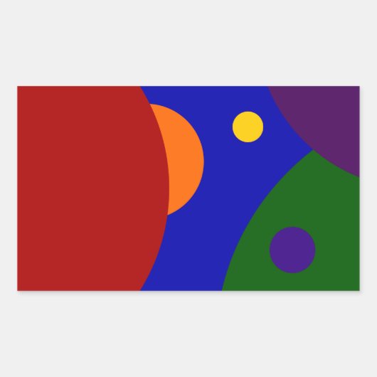 Regenboogplanken Rechthoekige Sticker (Voorkant)