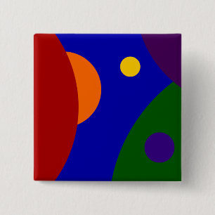 Regenboogplanken Vierkante Button 5,1 Cm