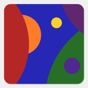 Regenboogplanken Vierkante Sticker