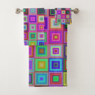 regenboogpleinen badhanddoekset bad handdoek