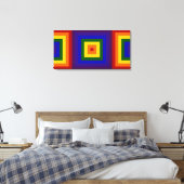 Regenboogpleinen Canvas Afdruk (Insitu (Slaapkamer))