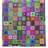 regenboogpleinen douchegordijn (Voorkant)