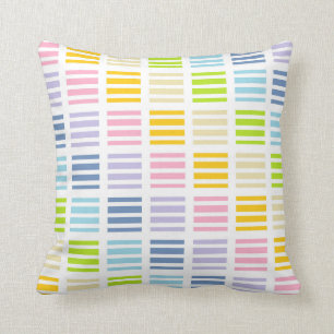 Regenboogpleinen en stripes kussen