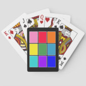 Regenboogpleinen op zwart pokerkaarten (Achterkant)