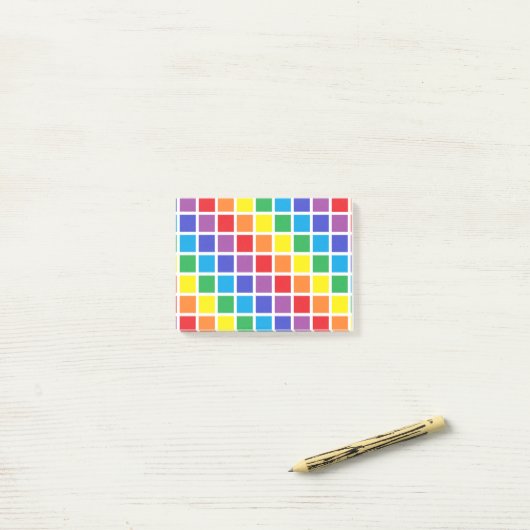 Regenboogpleinen Post-it® Notes (Op bureau)