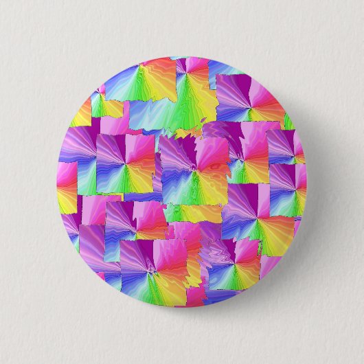 Regenboogpleinen Ronde Button 5,7 Cm (Voorkant)