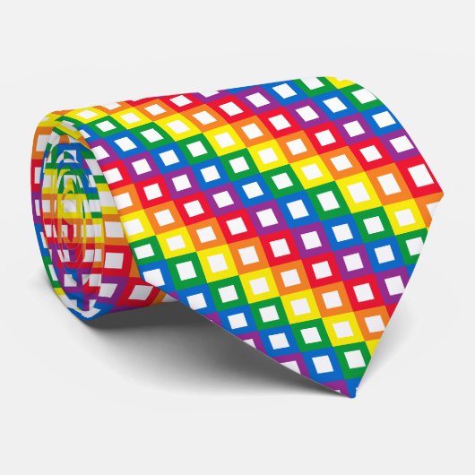 Regenboogpleinen Stropdas (Opgerold)