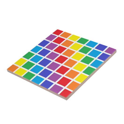 Regenboogpleinen Tegeltje (Zijkant)