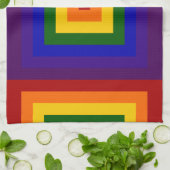 Regenboogpleinen Theedoek (Gevouwen)