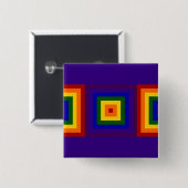 Regenboogpleinen Vierkante Button 5,1 Cm (Voorkant /achterkant)